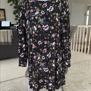 Floral stretchy swing dress